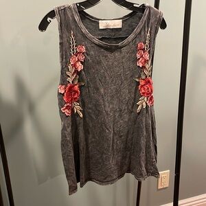 vintage havana embroidered floral shirt